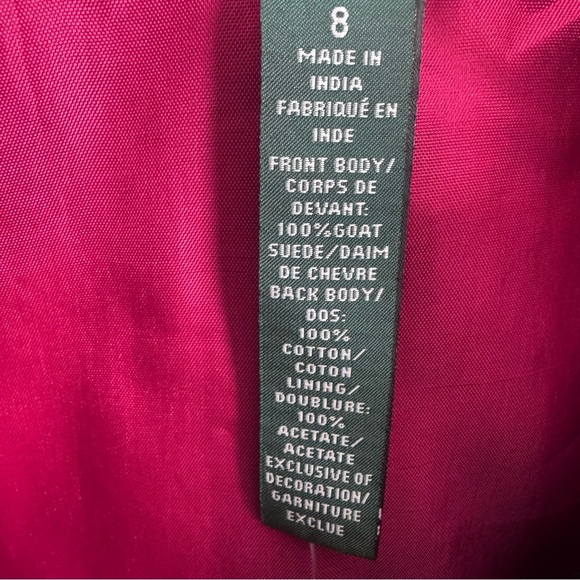 Ralph Lauren Black Suede Button Down Vest Size 8 - Picture 3 of 7